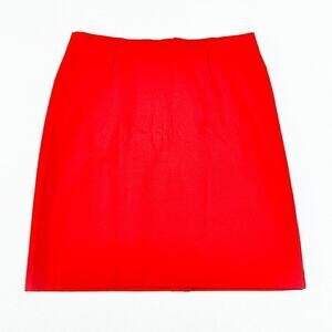 J. Jill Ponte Pencil Skirt Stretch Waist Red Straight Size Medium NWT